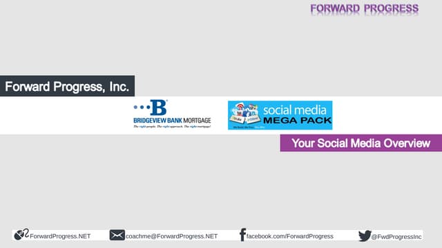 BBMC Social Media Overview - Forward Progress - Dean DeLisle - 2014