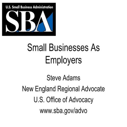 Small Businesses As Employers