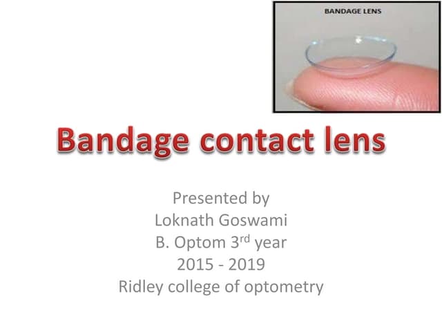 Bandage Contact Lens