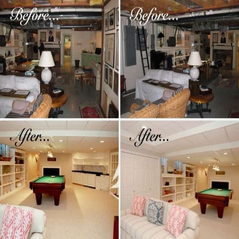 Owens Corning Basement Before and After Basement Photos
