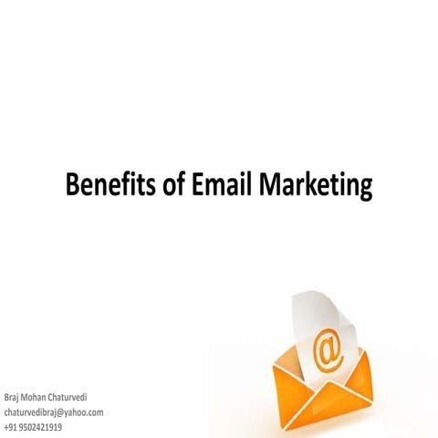 Benefits of email marketing