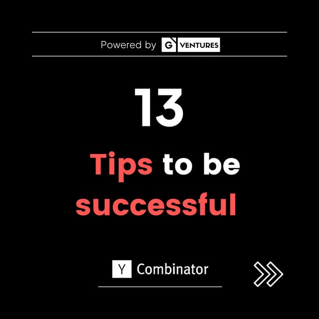 13 tips to be successful