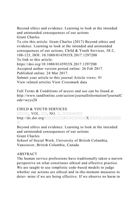 Beyond ethics and evidence Learning to look at the intended and u.docx