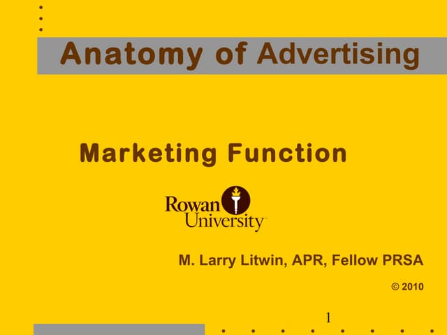 Marketing Function - BIG Lecture [Advertising]