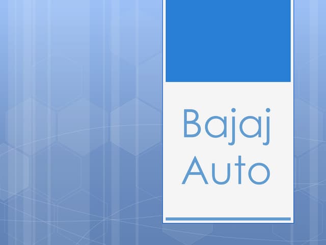 Bajaj Auto Presentation 