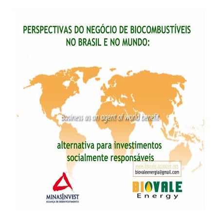 Biodiesel perspectivas no brasil e no mundo pdf