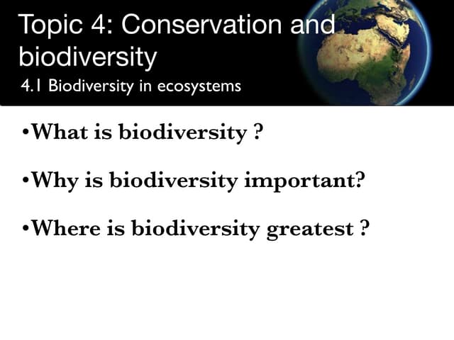 Biodiversity Part 1