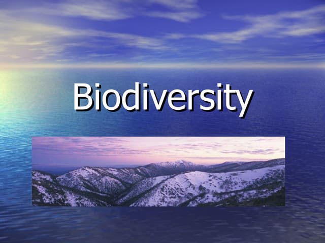 Biodiversity  powerpoint