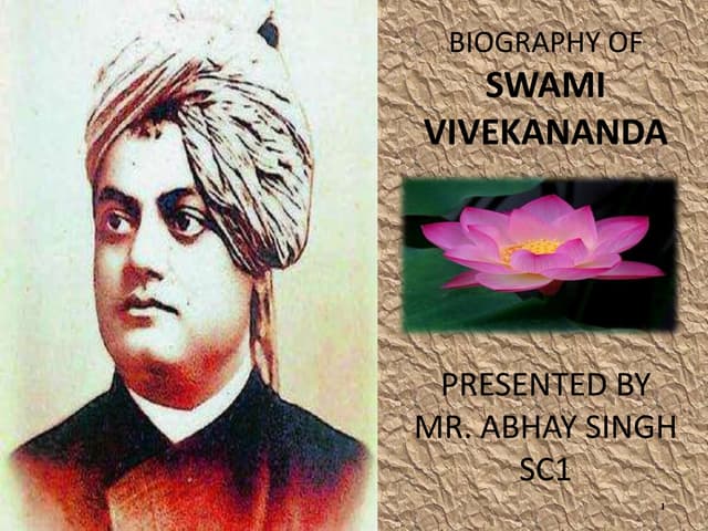 Biography on swami vivekanand