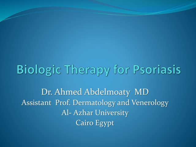 Biologic therapy for psoriasis