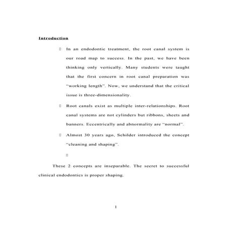 Biomechanical preparation