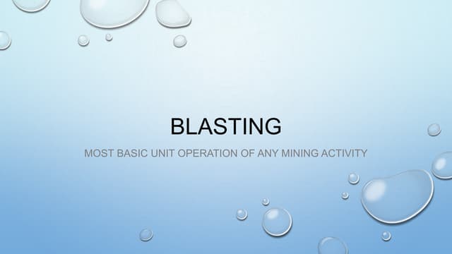 Blasting