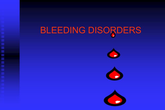 different bleeding_disorders  presentation