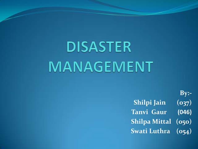 disaster management