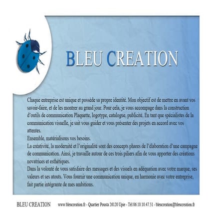 Bleucreationprésentation