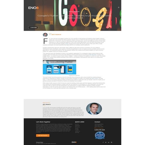 Google's Flutter framework enables true multi-platform development