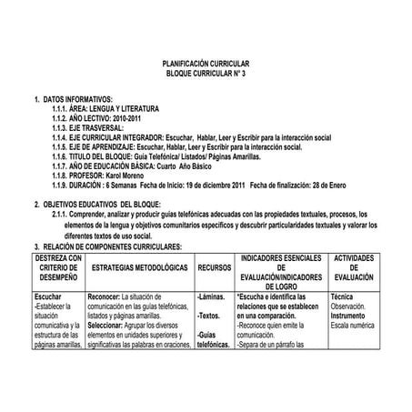 Bloque curricular 3