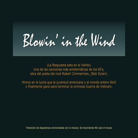 Blow in  In The Wind