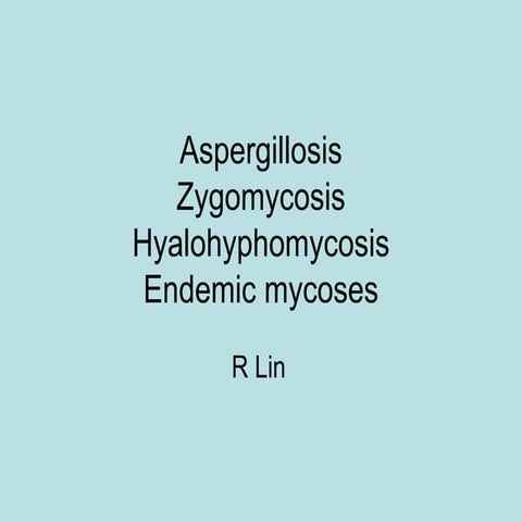 Aspergillus and systemic mycoses