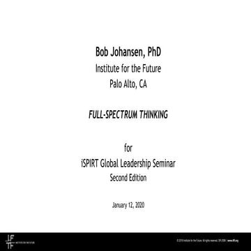 Full Spectrum Thinking by Bob Johansen