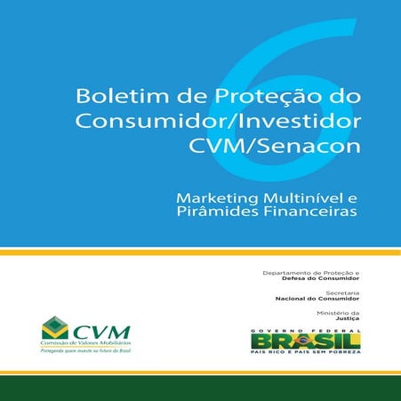 Boletim de Proteção ao Consumidor/Investidor CVM/MJ