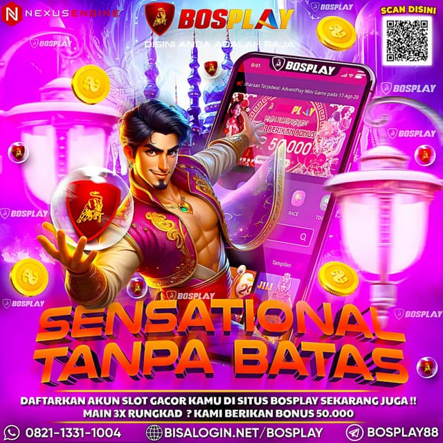 DAFTAR BOSPLAY88 AGEN SLOT GACOR TERPERCAYA MAIN3X RUNGKAD KAMI BERIKAN BONUS...