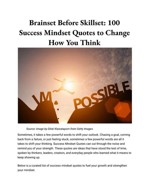 Brainset Before Skillset 100 Success Mindset Quotes to Change How You Think..pdf