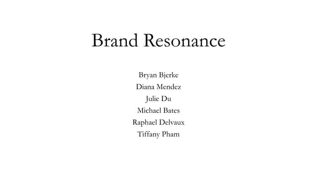 Brand resonance2
