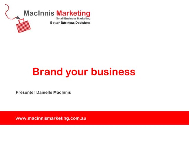 Brand your business
