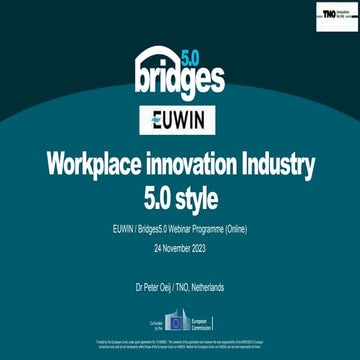 Workplace innovation webinar and book presentation