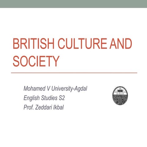 British culture and society full