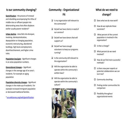 Brochure  community transformation