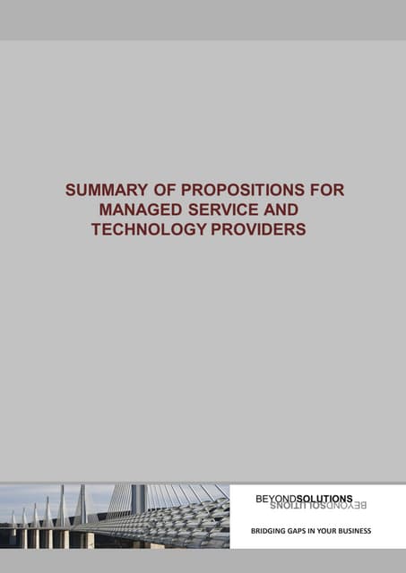 Growth Propositions for MSPs