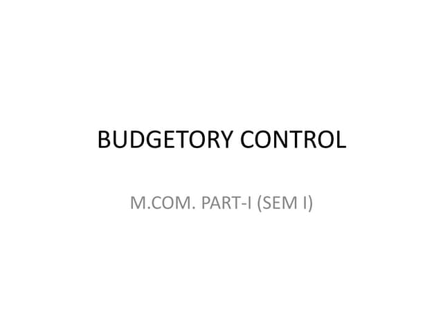 Budgetory control m.com.
