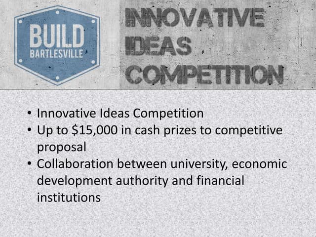 Build bartlesville take 5 for entrepreneurship contest submission