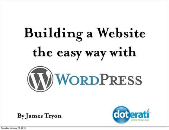 Building a Website The Easy Way With Wordpress