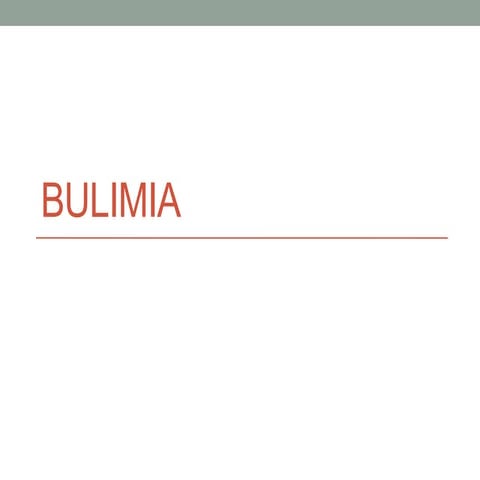 Bulimia