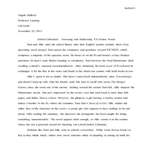 Bulloch lm6160 assessing and addressing ya fiction needs