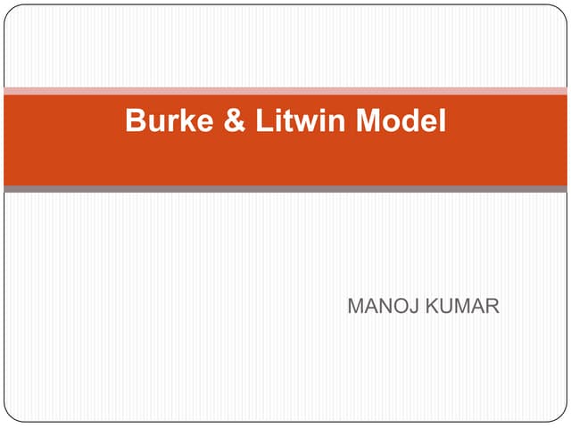 Burke & litwin model