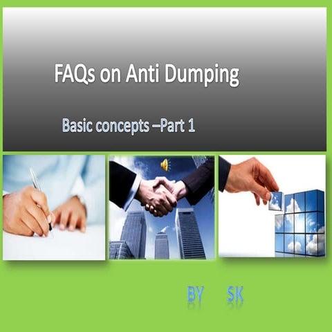Anti-dumping concepts