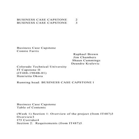 BUSINESS CASE CAPSTONE2BUSINESS CASE CAPSTONE3.docx
