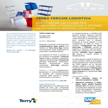 Business Case SAP ERP: Terry Store-Age SpA e FERCAM