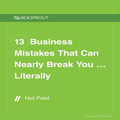 Business Mistakes