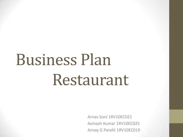 Business plan_Restaurant