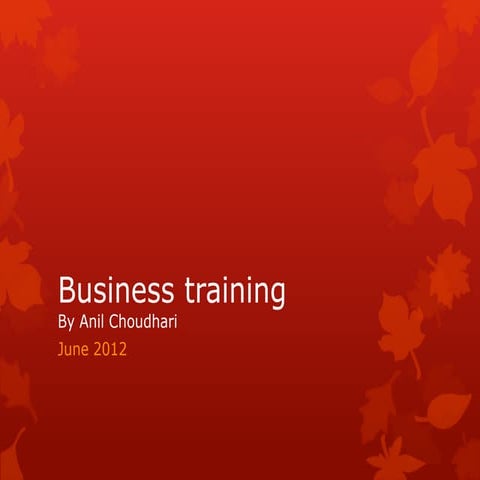 Business training Sales & Marketing