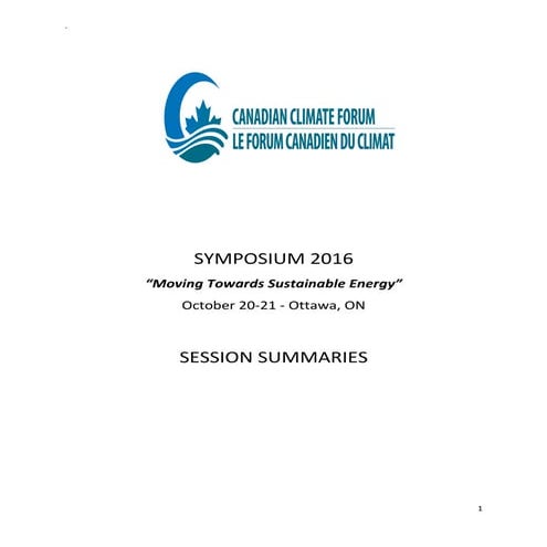 CCF-Symposium2016-SustEnergy-SessionRprt-FINAL