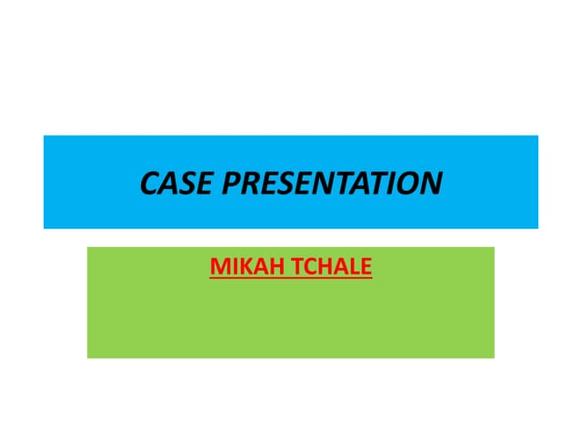 CASE PRESENTATION BV