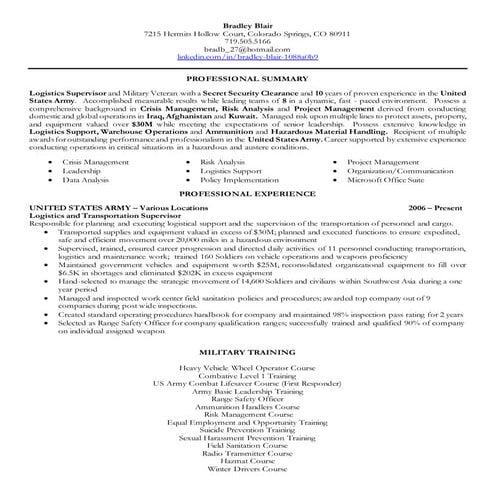 BRAD RESUME MAY 2016