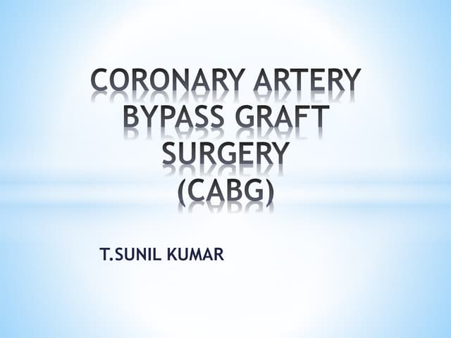 coronary artery bypass graft surgery CABG