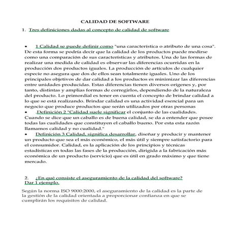 Calidad de software